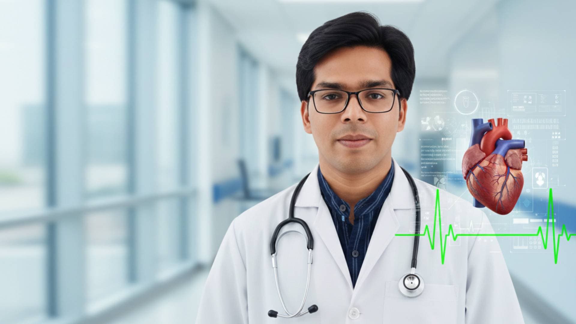 A modern and clean laboratory setting with a scientist.